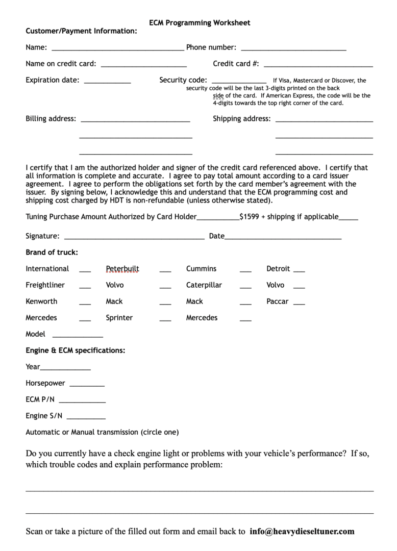 ECU Tuning CC Agreement