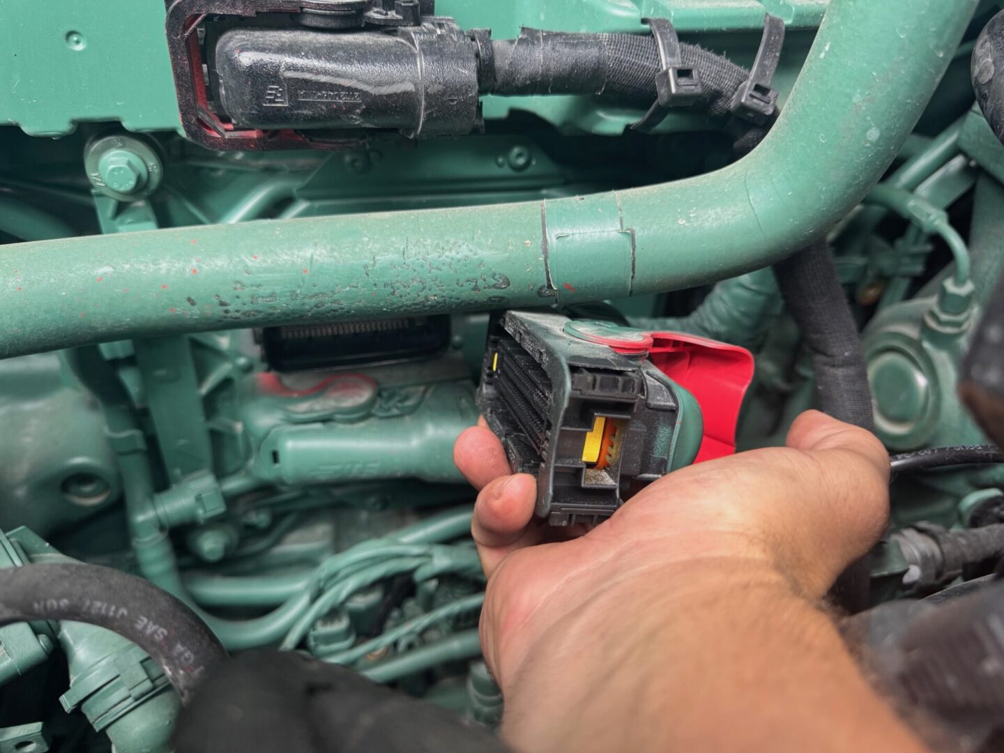 2025 D13 Ecm 2 red handle connector